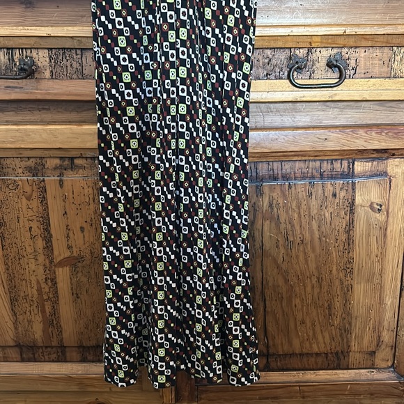 Free People Shayla Halter Jumpsuit 70’s Hippie Boho Wide Leg Black Green floral - Picture 6 of 16